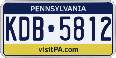 PA license plate KDB5812