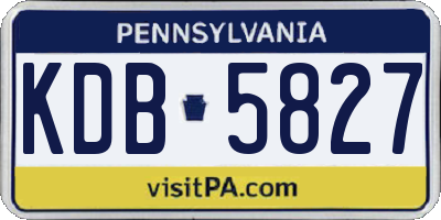 PA license plate KDB5827