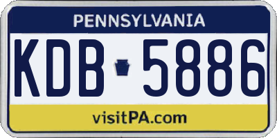 PA license plate KDB5886