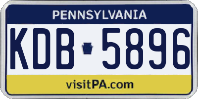 PA license plate KDB5896