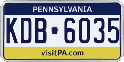 PA license plate KDB6035