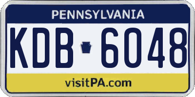 PA license plate KDB6048