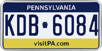 PA license plate KDB6084