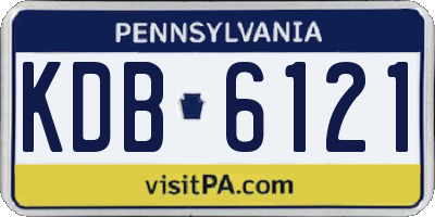 PA license plate KDB6121