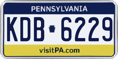 PA license plate KDB6229