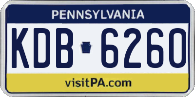 PA license plate KDB6260