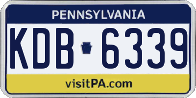 PA license plate KDB6339
