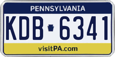 PA license plate KDB6341