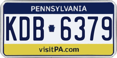PA license plate KDB6379