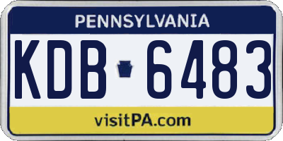 PA license plate KDB6483
