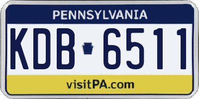 PA license plate KDB6511