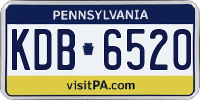 PA license plate KDB6520