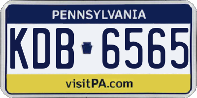 PA license plate KDB6565