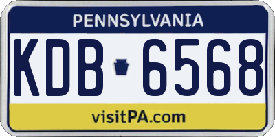 PA license plate KDB6568