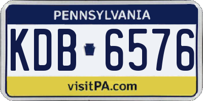 PA license plate KDB6576