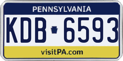 PA license plate KDB6593