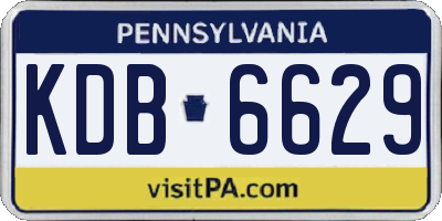 PA license plate KDB6629