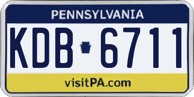 PA license plate KDB6711