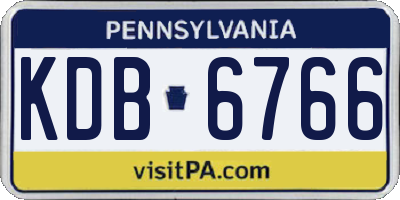 PA license plate KDB6766