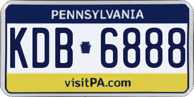 PA license plate KDB6888