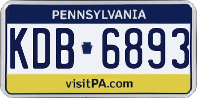 PA license plate KDB6893