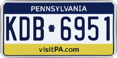 PA license plate KDB6951