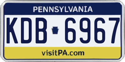 PA license plate KDB6967