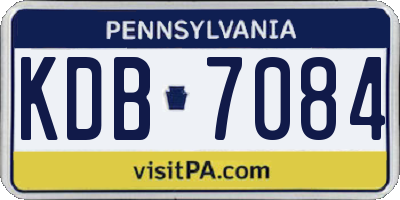 PA license plate KDB7084