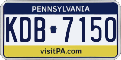 PA license plate KDB7150