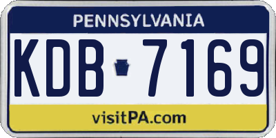 PA license plate KDB7169