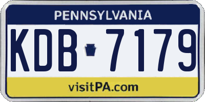 PA license plate KDB7179