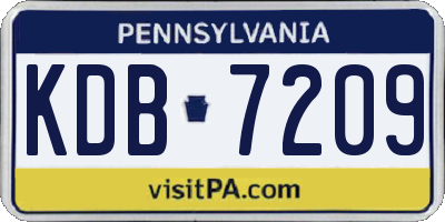 PA license plate KDB7209