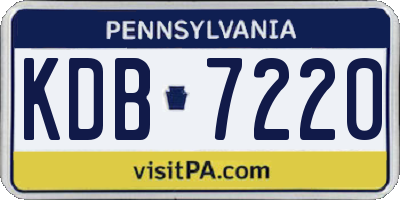 PA license plate KDB7220