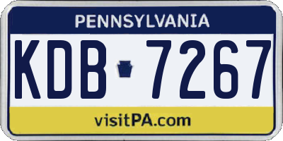 PA license plate KDB7267