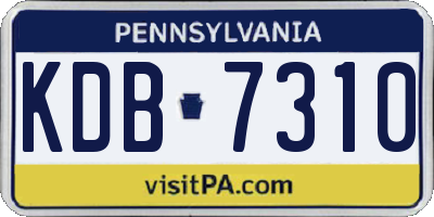 PA license plate KDB7310