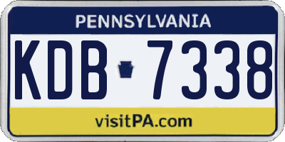 PA license plate KDB7338