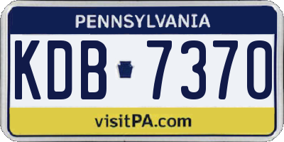 PA license plate KDB7370