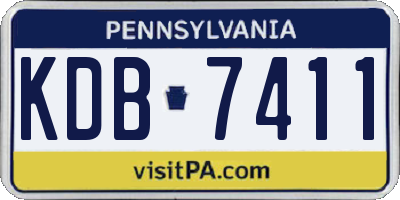 PA license plate KDB7411