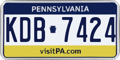 PA license plate KDB7424