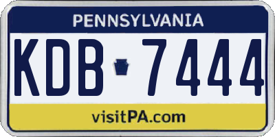 PA license plate KDB7444