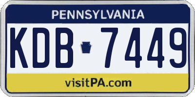 PA license plate KDB7449