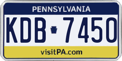 PA license plate KDB7450