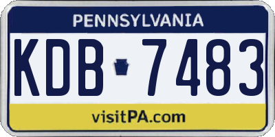 PA license plate KDB7483
