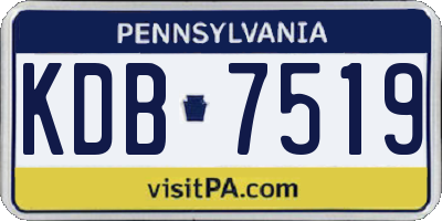 PA license plate KDB7519