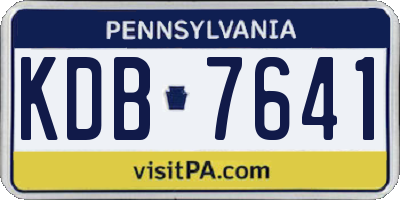 PA license plate KDB7641
