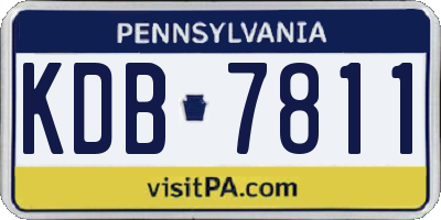 PA license plate KDB7811