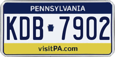 PA license plate KDB7902