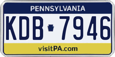 PA license plate KDB7946