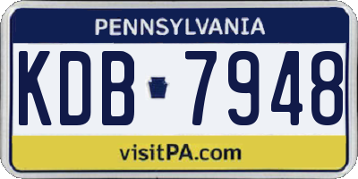 PA license plate KDB7948