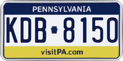 PA license plate KDB8150